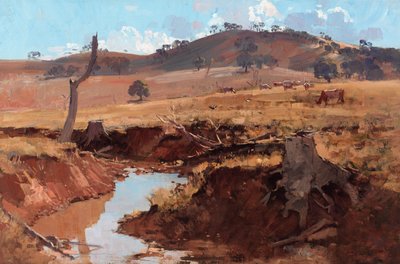 De kreek door Arthur Streeton